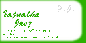 hajnalka jasz business card